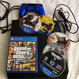 Play station 4 with multiple game bundle